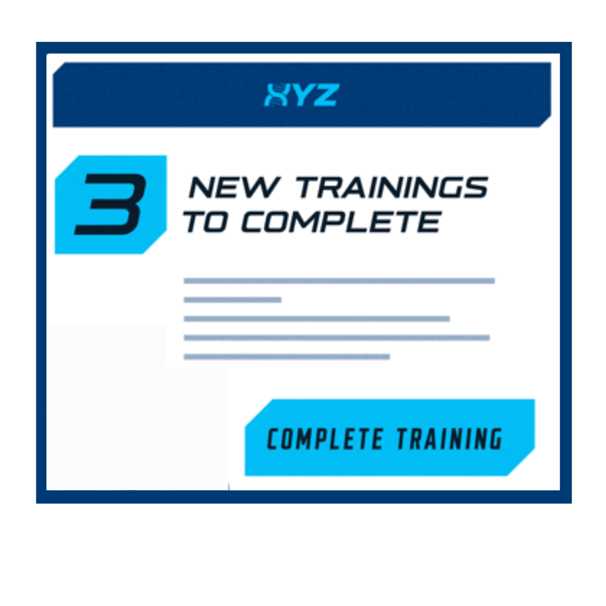 A blue and white sign with text Description automatically generated (5)