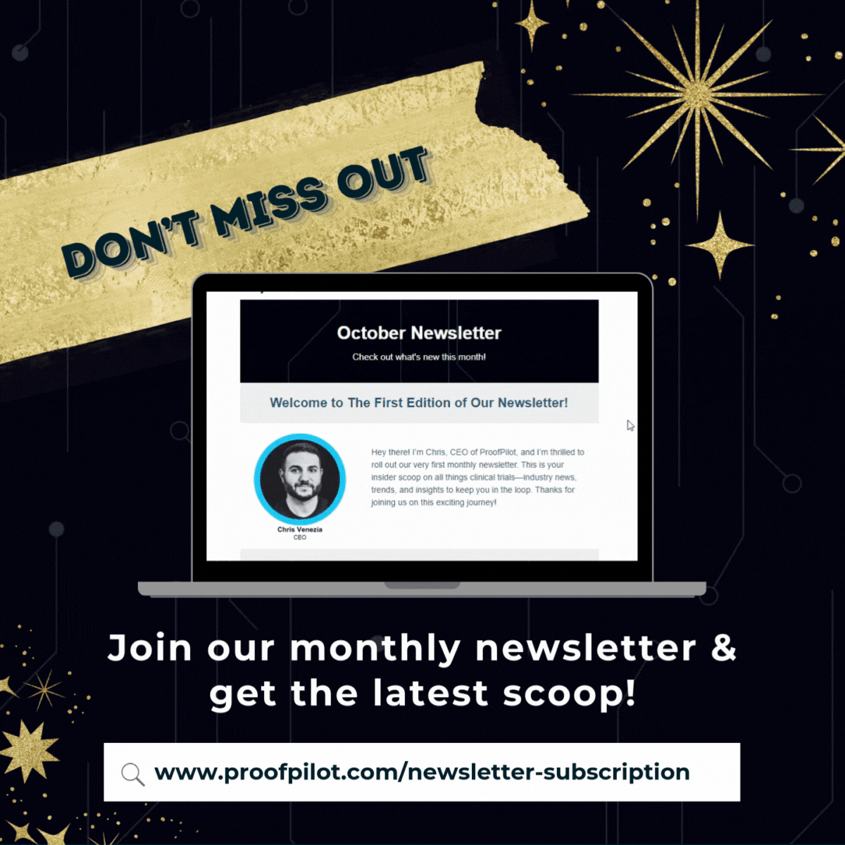 Join our monthly newsletter & get the latest scoop!